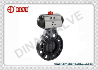 Деятельность PN1.0Mpa JIS/DIN/ANSI пневматического привода клапан-бабочки PVDF пластичная