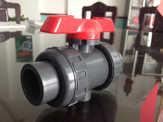 PN10 шариковый клапан фланца адвокатского сословия PVDF пластичный, 1/2» до 12" DIN, ANSI, шестерня глиста JIS