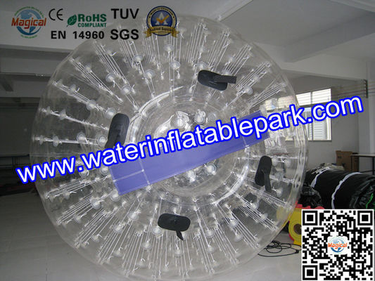 Смешной коммерчески интересный раздувной голубой шарик 3m x 2m Zorb земли