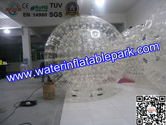 Смешной коммерчески интересный раздувной голубой шарик 3m x 2m Zorb земли
